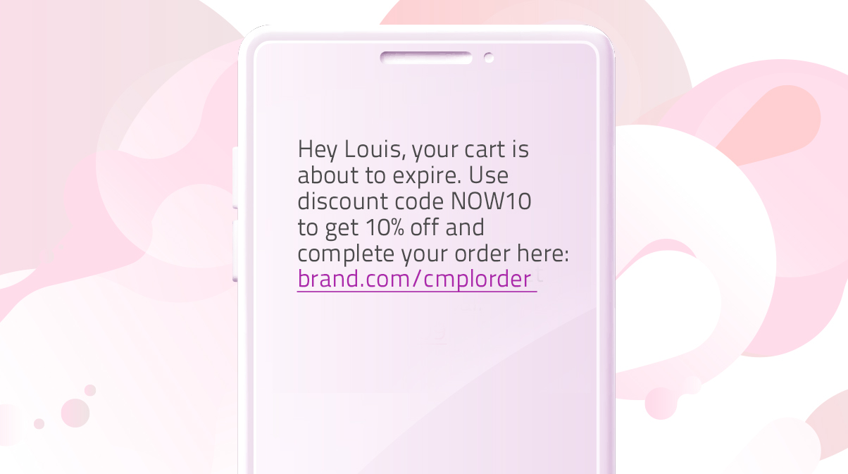 Abandoned cart automation - SMS template