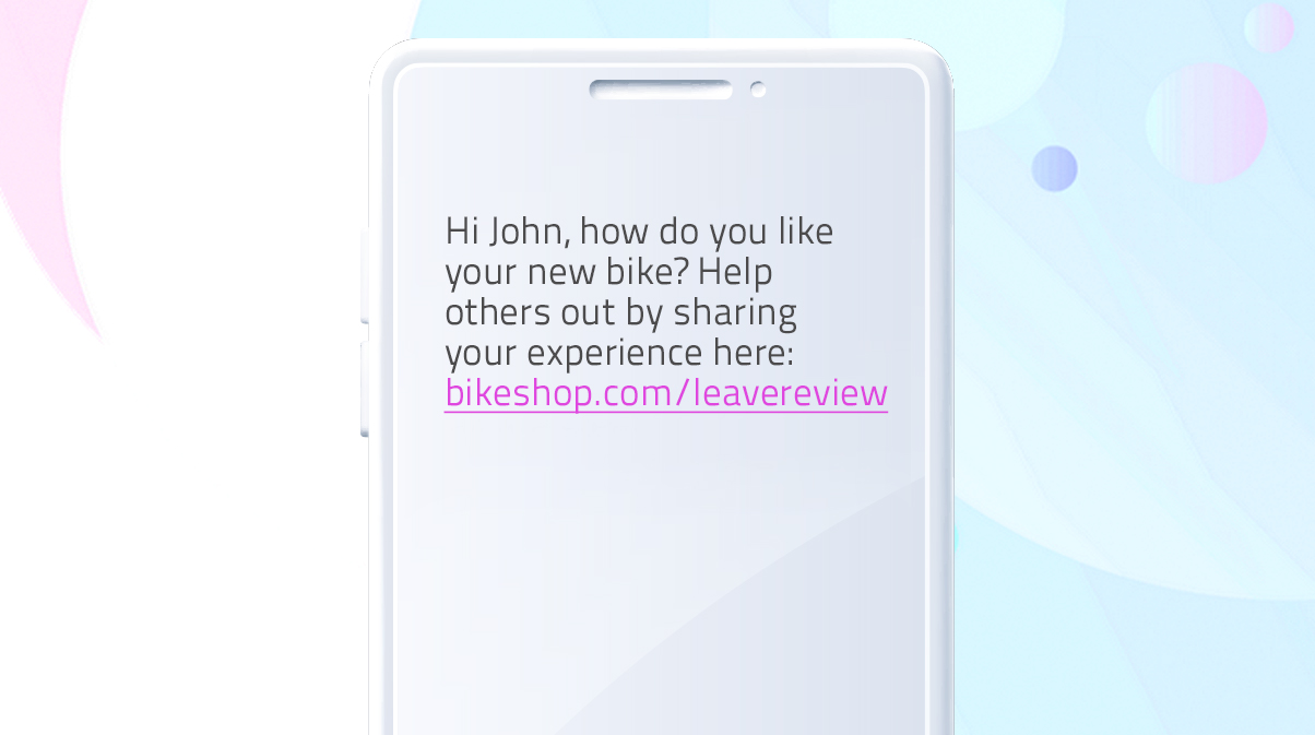 SMS customer review request
